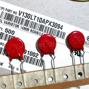 1/10/20PCS Litteifuse Par V130LT10AP P130L10 Red Varistoru 205V 4.5 KA DISKU 14MM Rheostat AC130 DC175 1000pF MOV V130LT10APX3094
