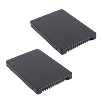 2X 44PIN MSATA Ar 2.5 Collu IDE HDD, SSD MSATA Lai PATA Adapteris Converter Karti ar Lietā