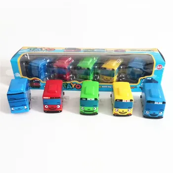 5gab/set korejas Karikatūra Mini Kaunināt maz autobusu Klasiskās, Vēja-up Rotaļlietas Modeļa Automašīnas Ar Pulksteņa Bērnu Bērniem rotaļlietas Ziemassvētku dāvanu
