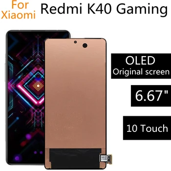 6.67 Sākotnējā OLED Par Xiaomi Redmi K40 Spēļu LCD Displejs, Touch Screen Atbalsts, pirkstu nospiedumu Digitizer Montāža