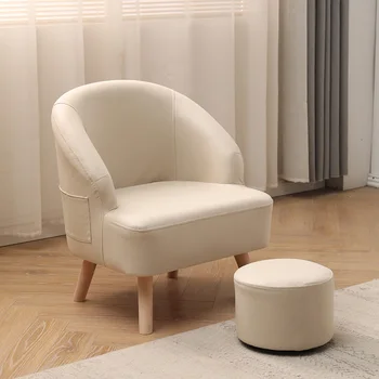 Balts viesistabas Krēsli Dīvāns Luksusa Dizaina Atsevišķas Dzīvojamās Istabas Krēslā Ziemeļvalstu Pieaugušo Cadeira Spēlētājs, Mājas Mēbeles MQ50KT