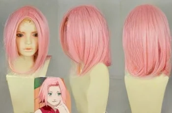 Bezmaksas Piegāde jaunu NarutoHaruno Sakura rozā cosplay īss parūka