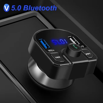 Bluetooth Automašīnas Komplekts Fm Raidītājs Usb Aux Modulators Brīvroku Sistēmas Auto Audio Mp3 Atskaņotājs 3.1 Ātrās Uzlādes Dual Usb Auto Lādētājs Adapteris