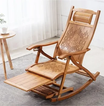 Dizaina Grīdas Krēsls Modernā Locīšanas Bambusa Šūpojot Luksusa Atpūtas Telpa Gultu, Dzīvojamā Istaba Pieaugušajiem Arm Krēsls Swing Mēbeles, Koka Meditācija