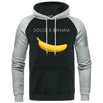 Dolce&Banana Kawaii Iespiesti Smieklīgi Vīriešu Kapuci Zaudēt Plus Lieluma Džemperis Reglāns Piedurknēm Iela Kapuci Hip Hop Vīriešu pelēkā vārna