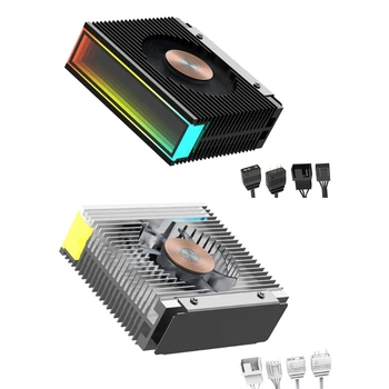 Dropship Alumīnija RGB M. 2 SSD Cietā Diska Heatsink Radiatora Dzesēšanas M. 2 2280 Radiatoru