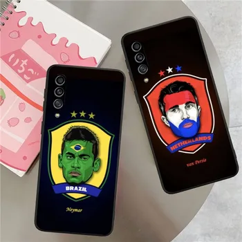 Futbola Saskaras Mobilo Telefonu Case for Samsung Galaxy S23 S21 S22 S10 S8 S9 Plus Ultra Black Mīksto Vāciņu Būtiska