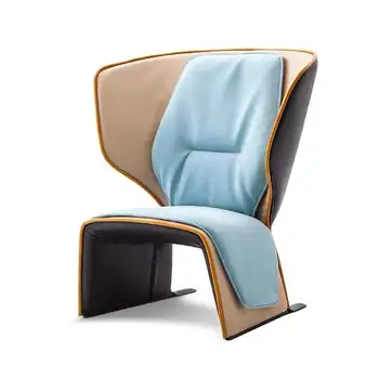 Gaismas luksusa vienkārši radoši FRP viena dīvāna, krēsla viesnīcas vestibilā dzīvojamā istaba modeli, telpu ikdienas slinks