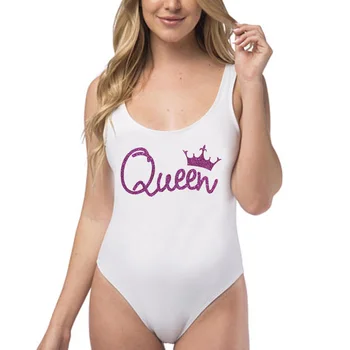 Grupa Queen &Slay Peldkostīmi Spīguļi, Karstā Rozā Drukāšanas Stilu Viens Gabals Peldkostīms Sievietēm Peldvietu valkāt peldkostīms Peldkostīmi