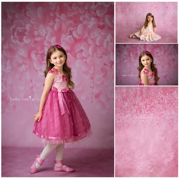 Hot Pink Puses Glezniecības Ziedu Fotogrāfijas Fona Fantasy Ziedošām Puķēm Backdrops Grūtniecēm, Bērnu Portreta Foto Studijas Aksesuārus