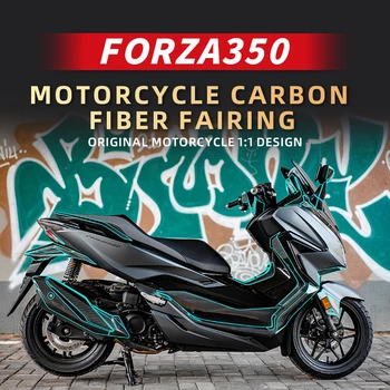 Izmanto Honda Forza 350 Motociklu Piederumi Uzlabot Materiāla Oglekļa Šķiedras Aizsardzības Uzlīme Virsbūves Plastmasas Detaļu Jomā