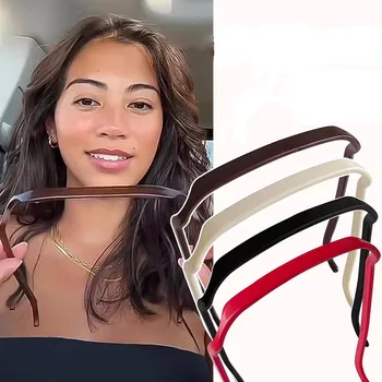 Jaunās Saulesbrilles Rāmja Formas Plastmasas Hairband Sievietēm Eleganto Cietā Galvas Matu Rotā Matu Stīpas, Matu Modes Aksesuāri