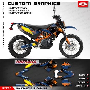 KUNGFU GRAFIKAS MX Motociklu Uzlīmes Wrap Komplekts Uzlīmes KTM 690 SMC-R SMC Enduro R 2012 2013 2014 2015 2016 2017 2018