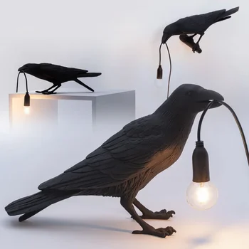 Labs Putns, Galda Lampa, Personības Radošā Dzīvnieku Modelēšanas Lampas Putnu Sveķu Sienas Luminaria Veikalu Iekārtošanu Gaismas