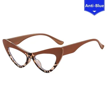 Luksusa Zīmolu Modes Retro Kaķu Acs Zila Pretbloķēšanas Brilles Rāmis Dāmas Optisko Anti-Zila Gaisma Sievietēm, Briļļu Rāmji, Brilles