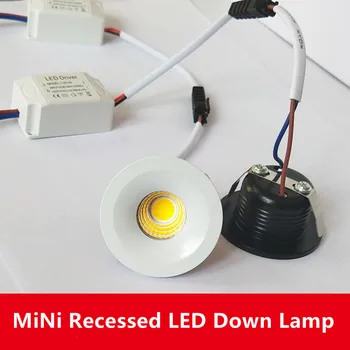 Mini 5W LED Spot COB Downlights Griestu Regulējamas Gaismas, Griestu ministru Kabineta Vitrīna Bēniņi Rotājumi 110V, 220V