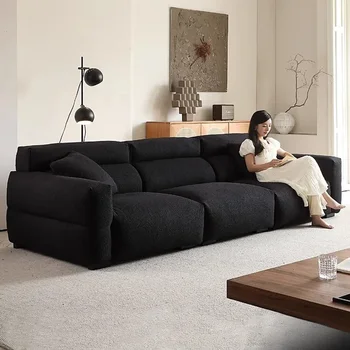 Minimālisma Dīvāns Teddy Samta Vienkārši Mūsdienu nelielā Dzīvoklī ir Trīs vai Četras Personas Dizainers Taisni Rindu Dīvāns