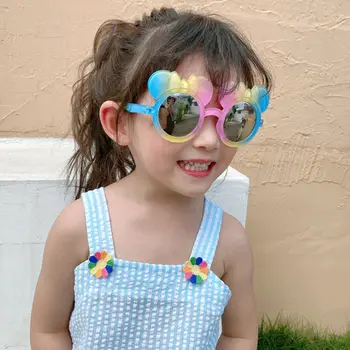 Modes Bērniem Saulesbrilles Retro Slīpumu, Karikatūra, Saules Brilles Zēniem un Meitenēm Cute Baby UV Aizsardzības Brilles, Brilles UV400