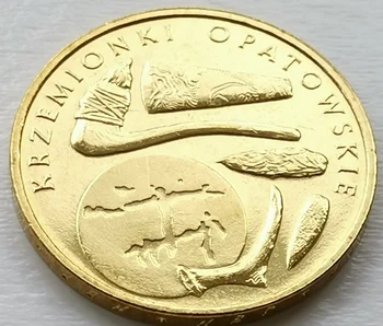 Polija 2012 Aizvēsturiska Kultūras Vietā 2 Zlotti Piemiņas Monētu Pavisam Jaunu UNC Misiņa Monētas 27mm