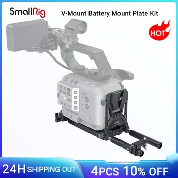 SmallRig V-Mount Akumulatora Mount Plāksnes Komplektu, Kino Kameras, ar Quick Release Plate Manfrotto 501, 15 mm Stieņa Skava -4323