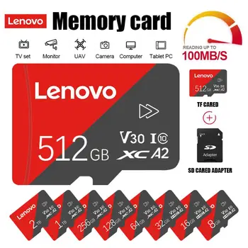 Sākotnējā Lenovo SD Kartes 2TB Micro TF SD Karti, 1TB 512 GB un 256 gb 128GB A2 U3 cartao de memoria Flash Atmiņas Karte nintendo Slēdzis