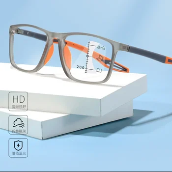 TR90 Bifocals Sporta Lasīšanas Brilles, HD Anti-zila Gaisma Pakāpeniski Multi-focus Brilles Skaidri un Portatīvo