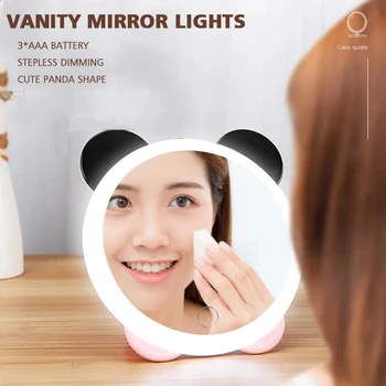 Tualetes Spoguli, Lukturi LED tualetes galdiņš Grims Gaismas USB Kosmētikas Lampas Gudrs Panda LED Apgaismojums Pārnēsājamās Lampas Elastīgi Lampas