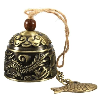 Vintage Pūķis Fengshui Bell Rotaļlieta, Labs, Veiksmi, Svētīt Mājas, Dārza Karājas Windchime Svētību Apdare Dāvanu