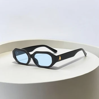 Vintage Y2k Luksusa Saulesbrilles Punk Black Nelielu Kvadrātveida Toņos Briļļu Vīriešiem Luksusa Zīmolu Dizainera UV400, Saules Brilles Sieviešu Oculos
