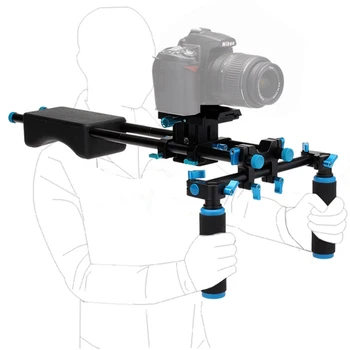 YELANGU YLG0102F Profesionālās Uzlabot Dual Rokturi Brīvā Pleca Mount Kit For DSLR Kameras / Video Kameras