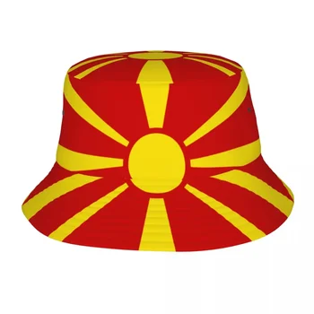 Ziemeļu Maķedonijas Karogs Zvejnieks Klp Hip Hop Gorras Vasaras Unisex Spaiņa Cepuri, Āra Dārza Pludmales Kempings, Pārgājieni Zvejas Vāciņi