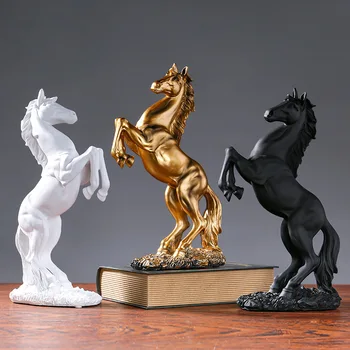 Ziemeļvalstu Zirgu Statuja Sveķu Skulptūru Win Instant Panākumus Mākslas Rotājumu Mēbeles Mājas Dzīvojamā Istaba Guļamistaba Biroja Galda Dekorēšana